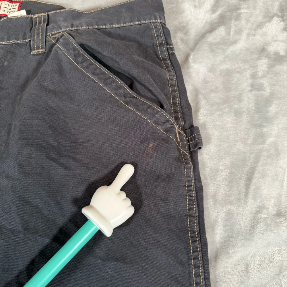Vintage Old Navy Painters Jeans Mens Size 40x30 (Fits 38x30) Canvas Gray READ!